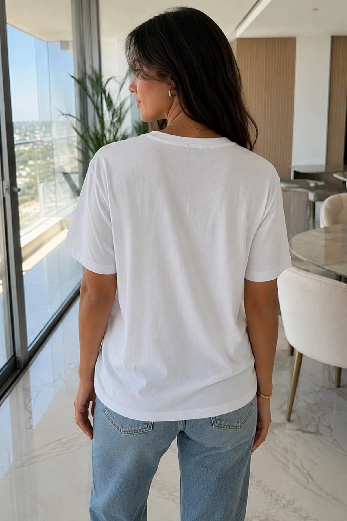 Kadın Kuş Tüyü Baskılı Tshirt