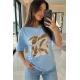 Kadın Kuş Tüyü Baskılı Tshirt