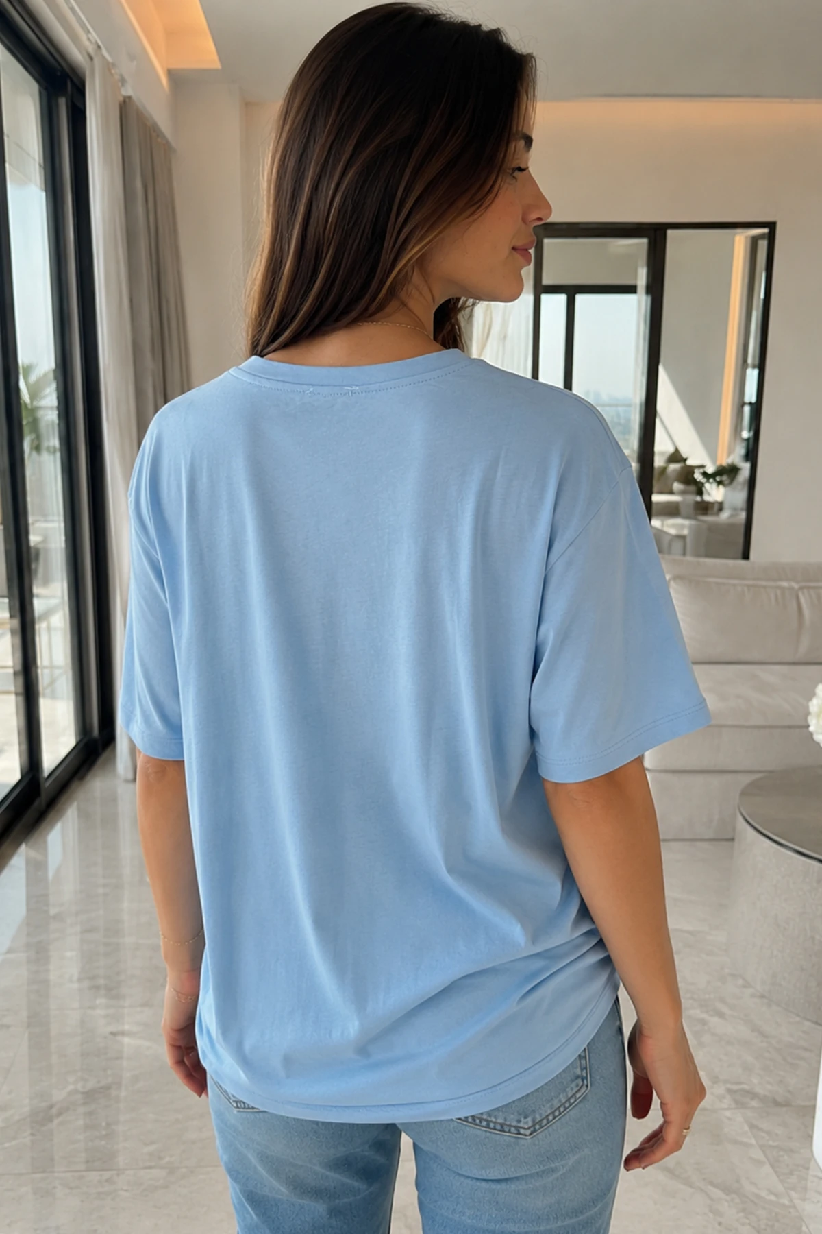 Kadın Kuş Tüyü Baskılı Tshirt