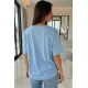 Kadın Kuş Tüyü Baskılı Tshirt