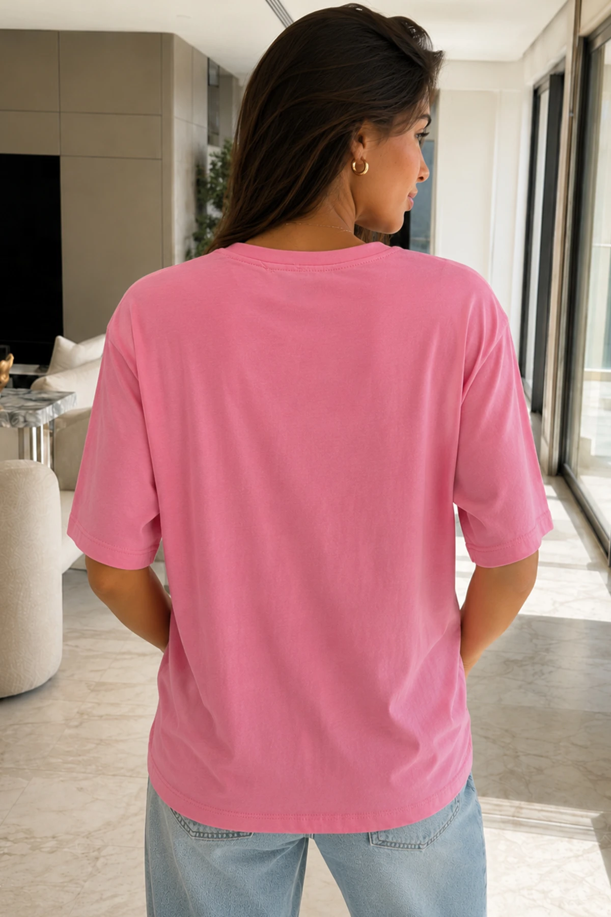 Kadın Kuş Tüyü Baskılı Tshirt