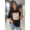 Kadın Kuş Tüyü Baskılı Tshirt