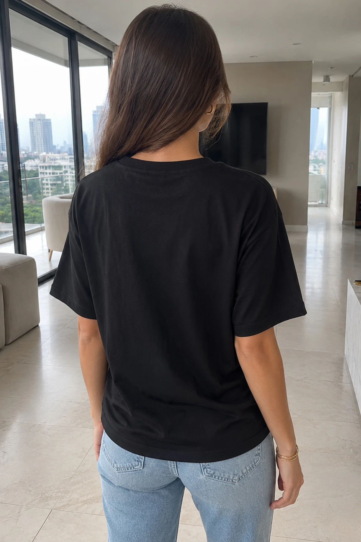 Kadın Kuş Tüyü Baskılı Tshirt
