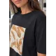 Kadın Kuş Tüyü Baskılı Tshirt