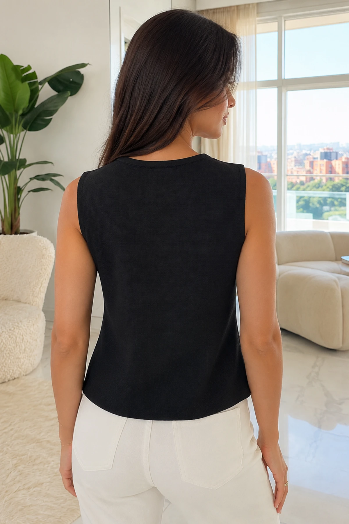 Kadın Güneş Düğmeli Blazer Yelek