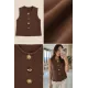 Kadın Güneş Düğmeli Blazer Yelek