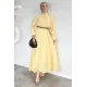 Kadın Gömlek Etek Kemerli Takım