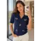 Kadın Çiçek Nakışlı Bluz