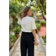 Kadın Yaka Flar Detaylı İkili Takım