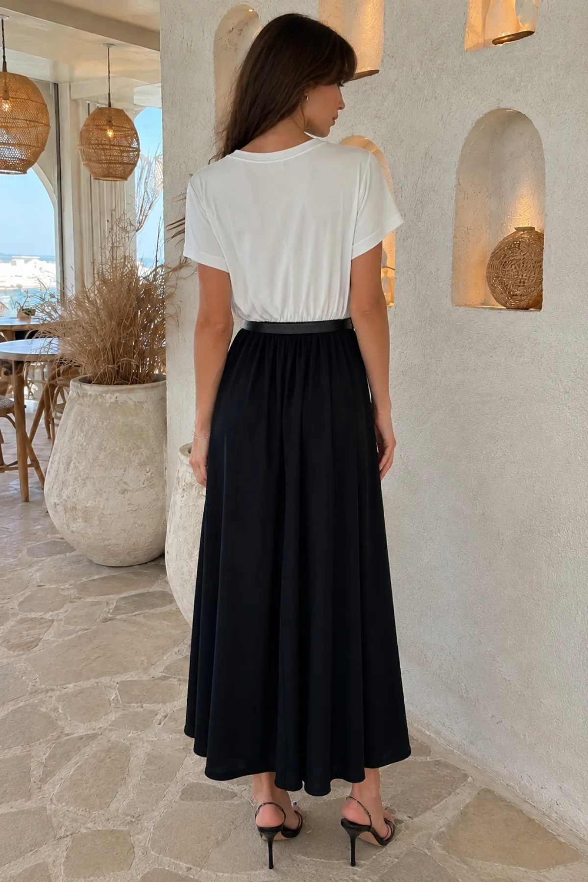 Kadın Kemer Detaylı Elbise