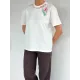 Kadın Yaka Flarlı Kemerli Tişört