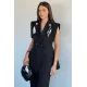 Kadın Kol Detaylı Blazer Yelek Takım