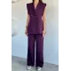 Kadın Kol Detaylı Blazer Yelek Takım