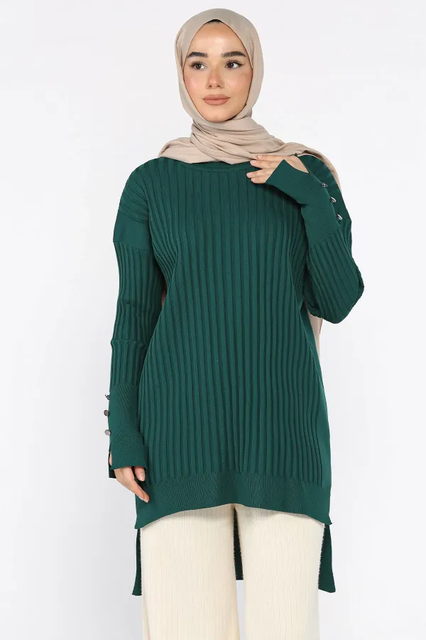 Kadın Ön Kısa Arka Uzun Polyester Tunik