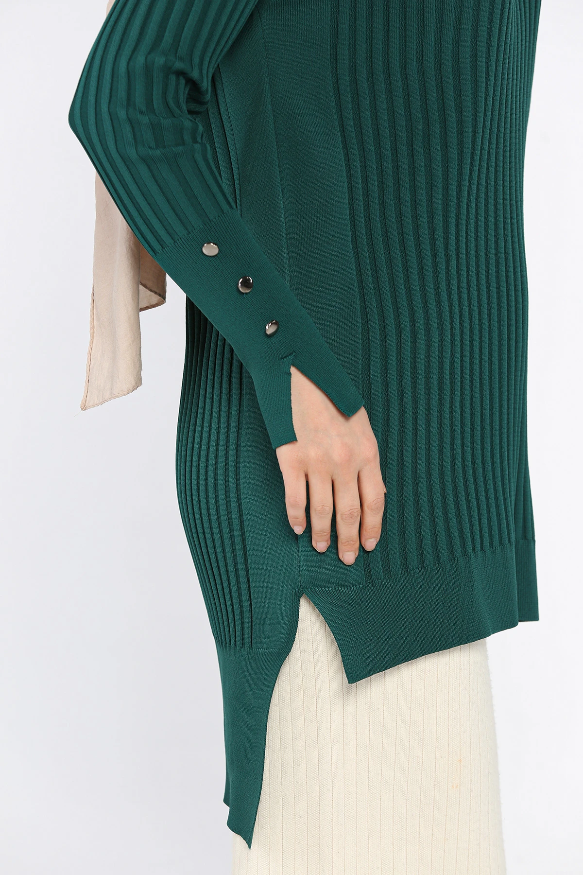 Kadın Ön Kısa Arka Uzun Polyester Tunik