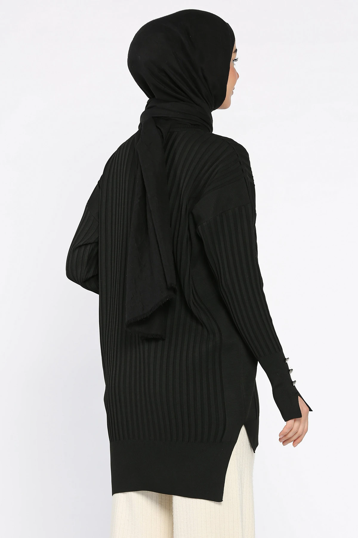 Kadın Ön Kısa Arka Uzun Polyester Tunik