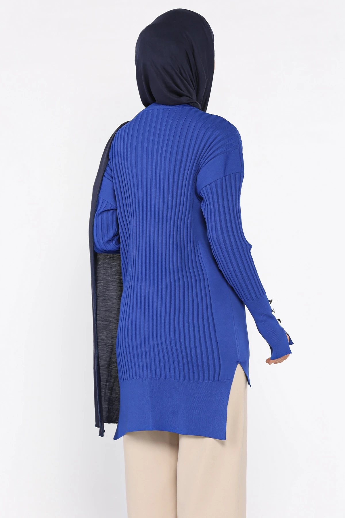 Kadın Ön Kısa Arka Uzun Polyester Tunik