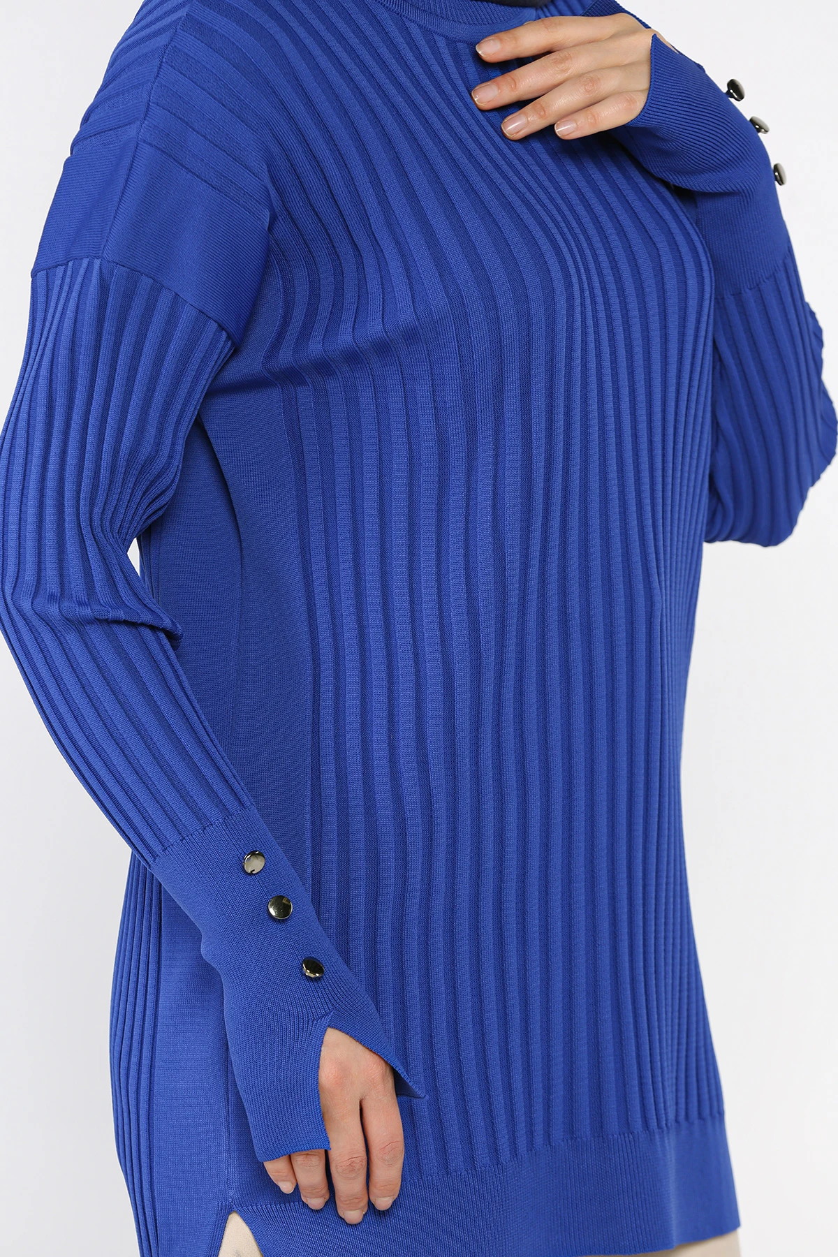 Kadın Ön Kısa Arka Uzun Polyester Tunik