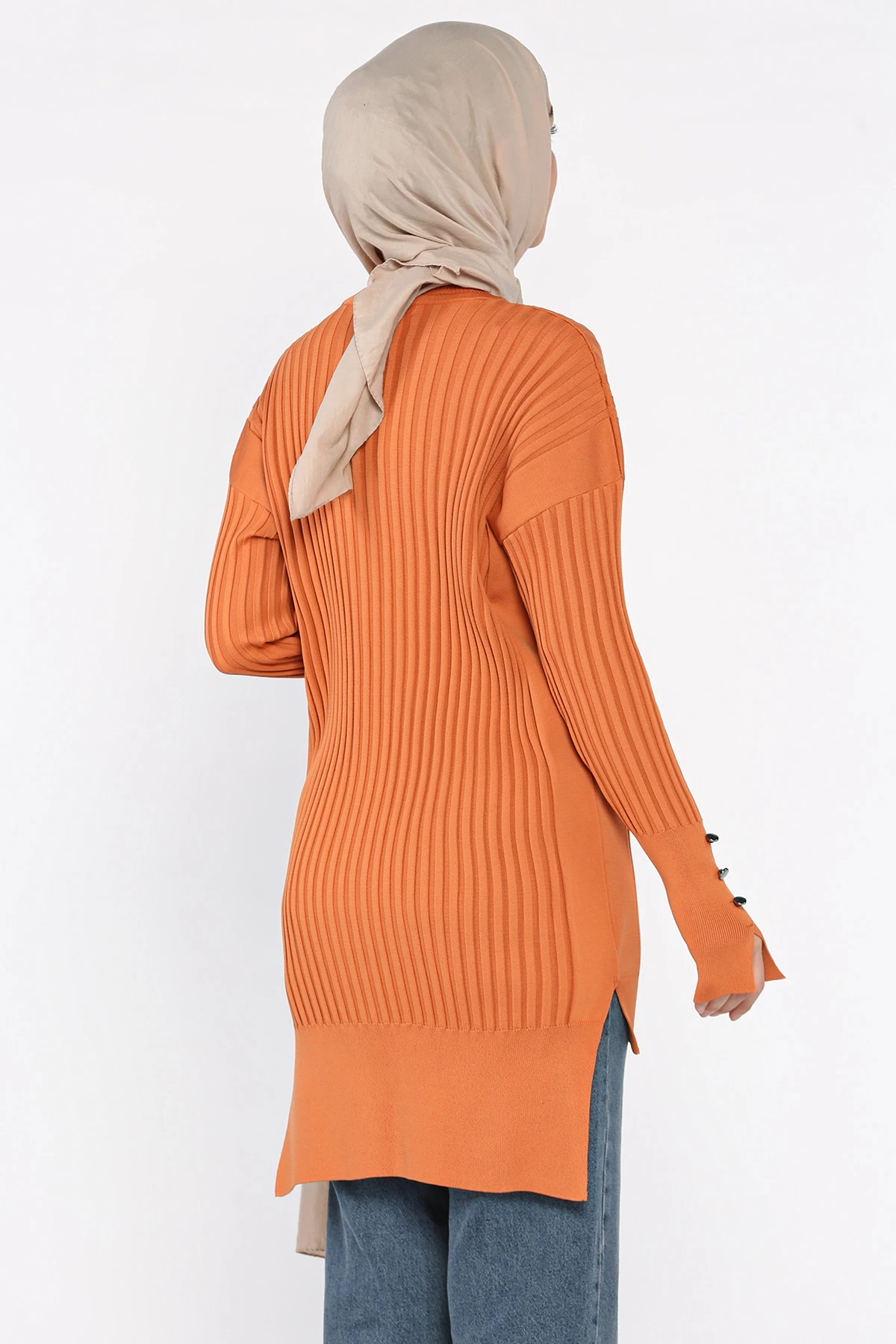 Kadın Ön Kısa Arka Uzun Polyester Tunik