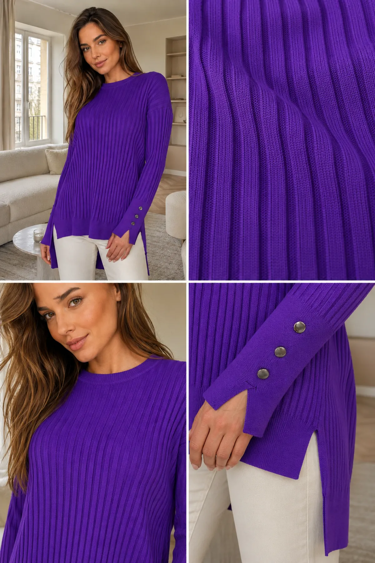 Kadın Ön Kısa Arka Uzun Polyester Tunik