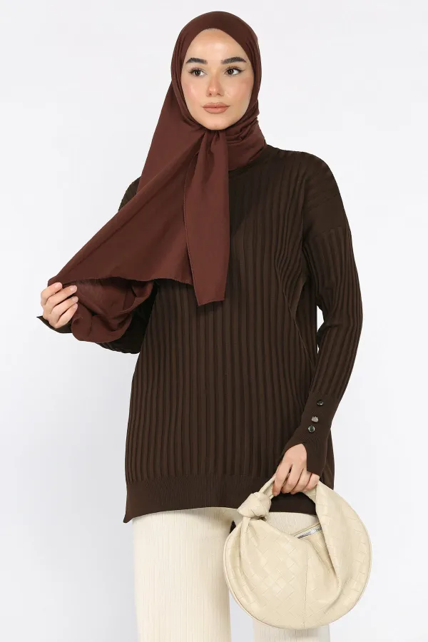 Kadın Ön Kısa Arka Uzun Polyester Tunik