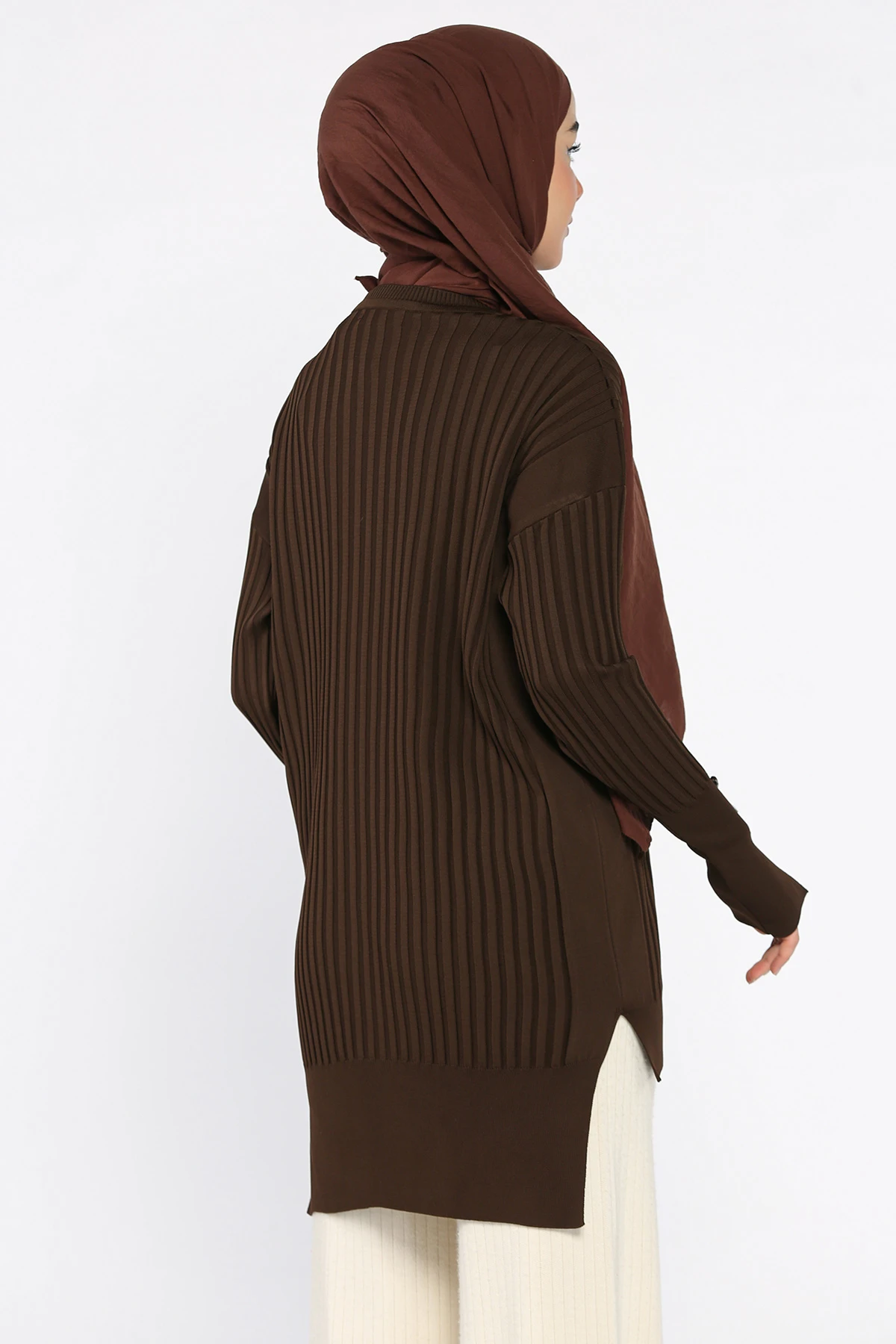 Kadın Ön Kısa Arka Uzun Polyester Tunik