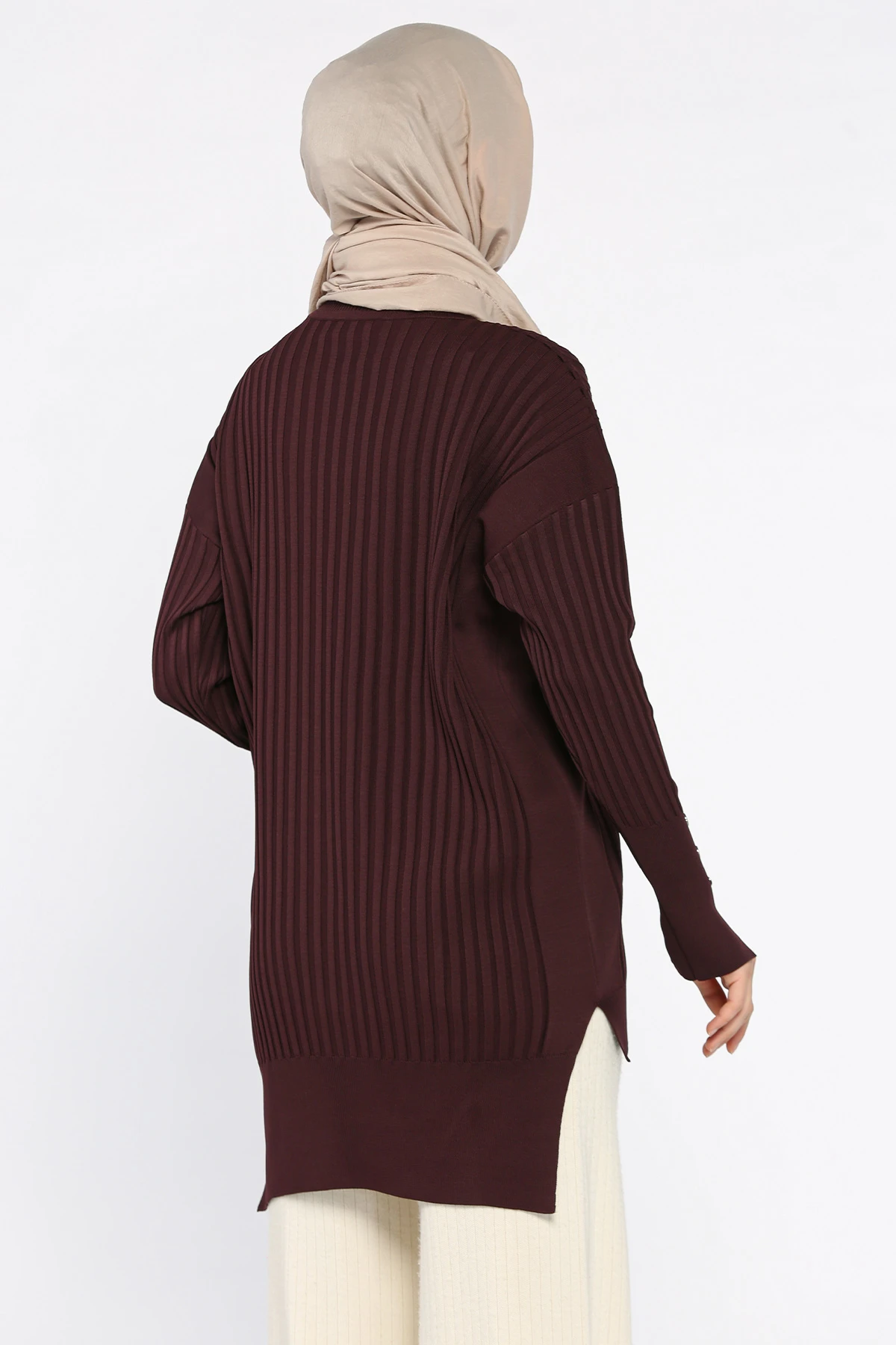 Kadın Ön Kısa Arka Uzun Polyester Tunik