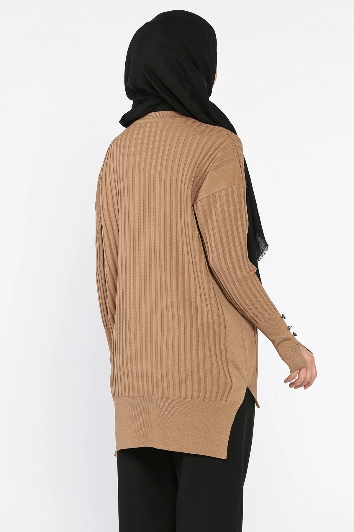 Kadın Ön Kısa Arka Uzun Polyester Tunik