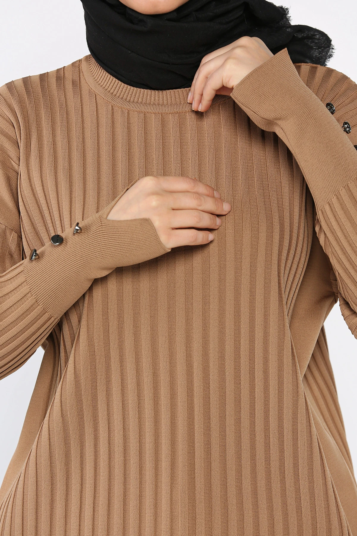 Kadın Ön Kısa Arka Uzun Polyester Tunik