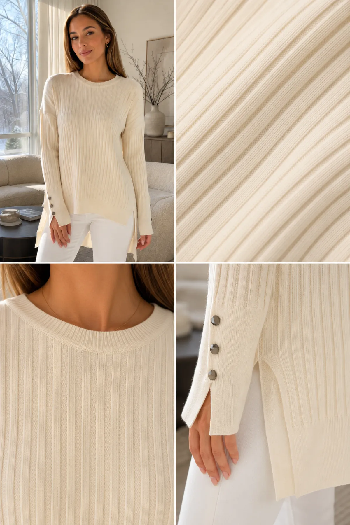 Kadın Ön Kısa Arka Uzun Polyester Tunik