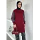 Kadın Omzu Düğmeli Viscon Tunik