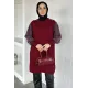 Kadın Omzu Düğmeli Viscon Tunik