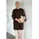 Kadın Omzu Düğmeli Viscon Tunik