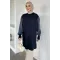 Kadın Omzu Düğmeli Viscon Tunik