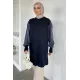 Kadın Omzu Düğmeli Viscon Tunik