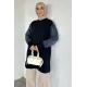 Kadın Omzu Düğmeli Viscon Tunik