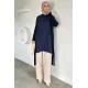 Kadın Omuz Çıtçıt Yan Düğmeli Tunik