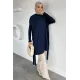 Kadın Omuz Çıtçıt Yan Düğmeli Tunik