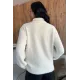 Kadın Astarsız Deri Detaylı Ceket