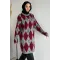 Kadın Baklava Desen Simli Simit Yaka Tunik