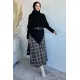 Kadın Boğaz Yaka Asimetrik Kesim Bluz