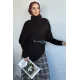 Kadın Boğaz Yaka Asimetrik Kesim Bluz