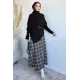 Kadın Boğaz Yaka Asimetrik Kesim Bluz