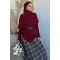 Kadın Boğaz Yaka Asimetrik Kesim Bluz