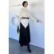 Kadın Boğaz Yaka Asimetrik Kesim Bluz