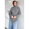 Kadın Boğaz Yaka Asimetrik Kesim Bluz