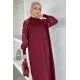 Kadın Kolu Nakışlı Uzun Elbise