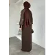 Kadın Kolu Nakışlı Uzun Elbise