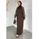 Kadın Kolu Nakışlı Uzun Elbise
