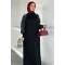 Kadın Kolu Nakışlı Uzun Elbise